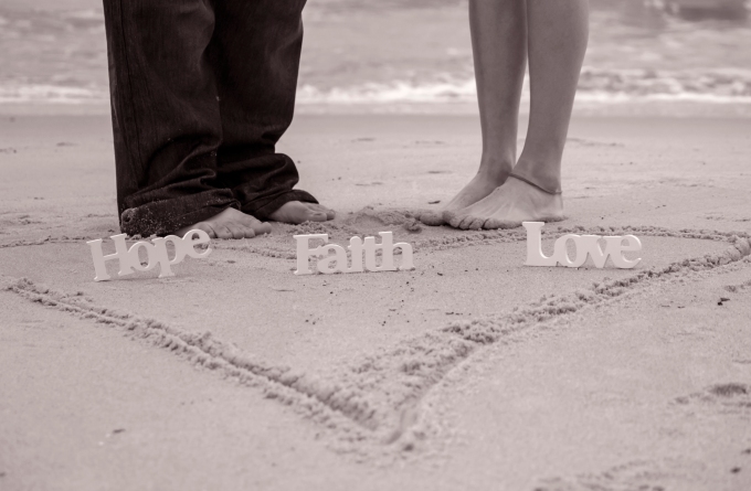 Standing on Faith hope and love